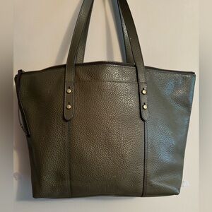 Fossil pebbled leather tote